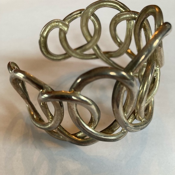 Angela Cummings Studio Interlocking Sterling Silver Cuff Bracelet for QVC 2002 - Picture 7 of 8